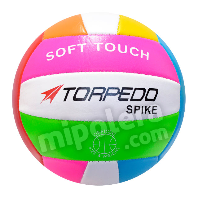 BALON VOLLEYBALL TORPEDO SOFT TOUCH SPIKE MULTICOLOR 5