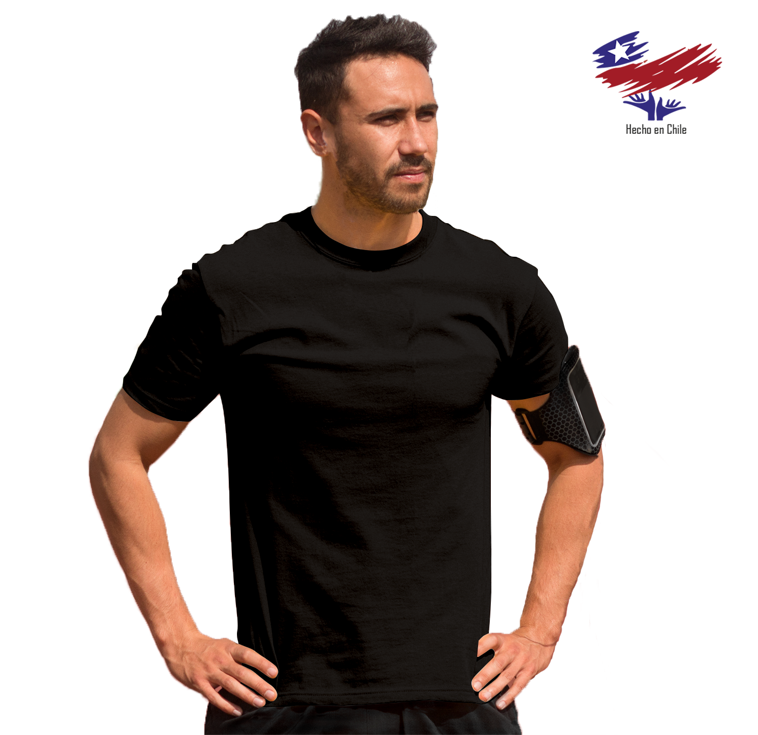 ¡OFERTA! Camiseta Deportiva Antitranspirante color Negra