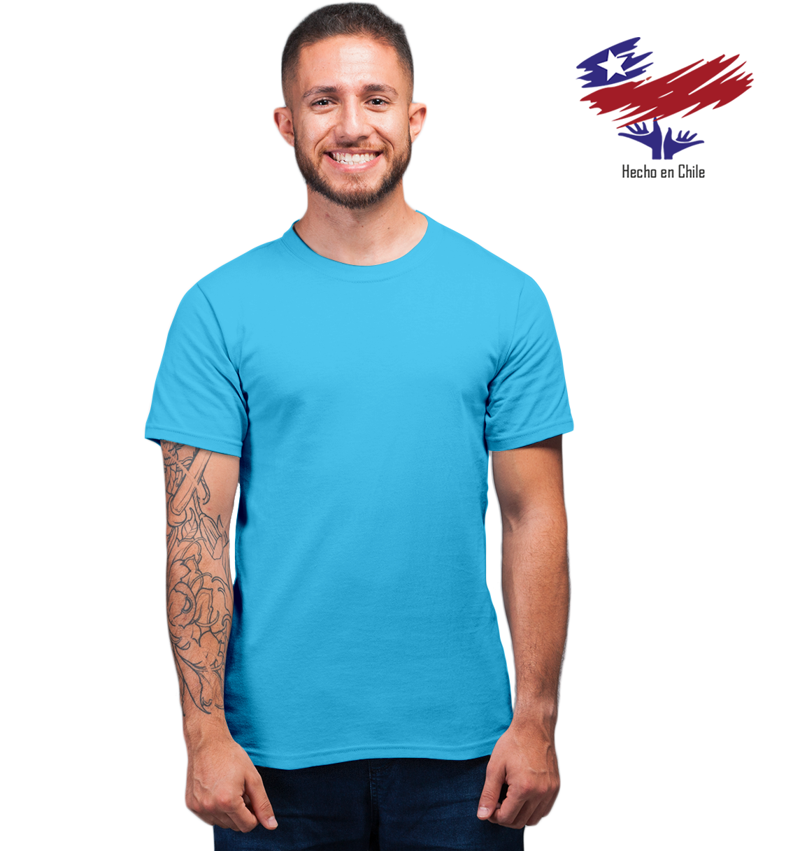 Polera Hombre Algodon Nacional Manga Corta
