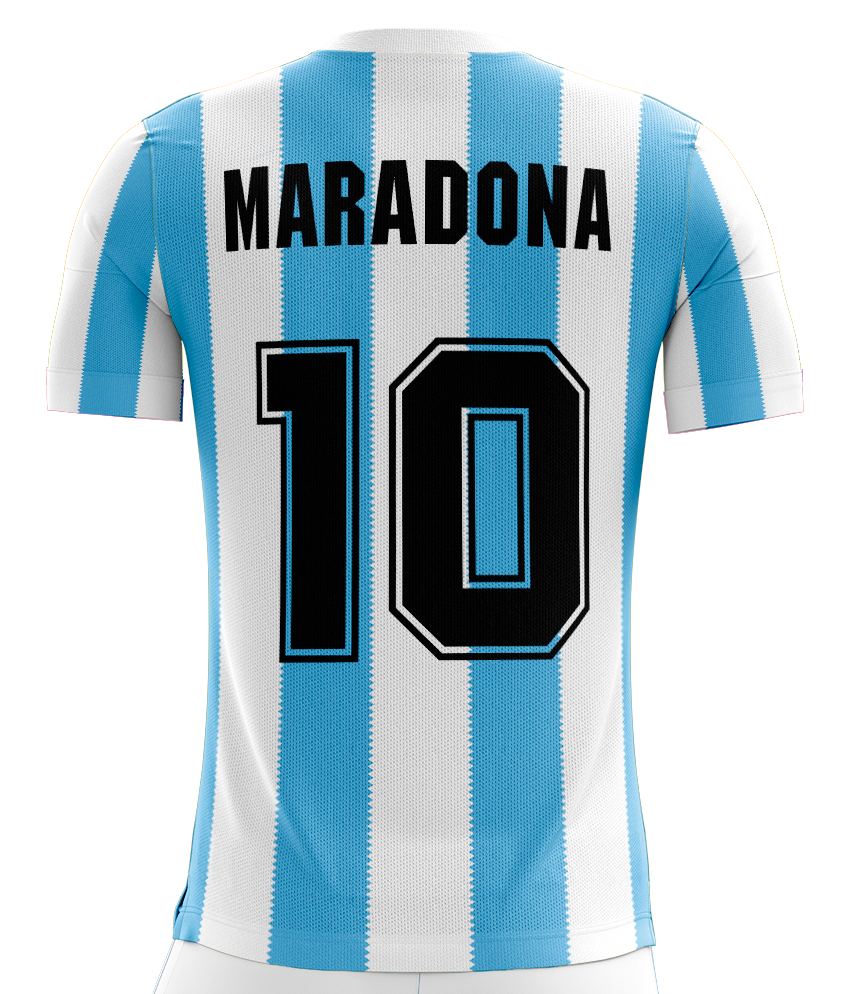 Camiseta Argentina Retro Conmemorativa 1986 Maradona 10
