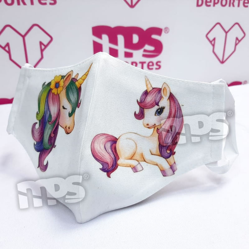Pack 3 Mascarillas Reutilizables Personalizadas Unicornio Antifluidos Antitranspirante